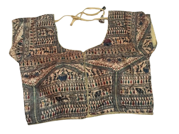 Raw Silk Digital Print Designer Blouse 169